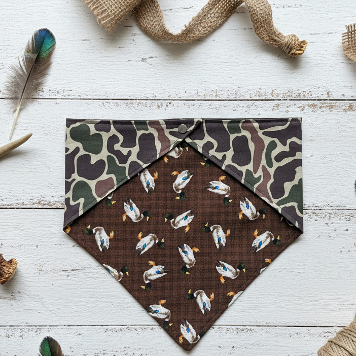 Duck Print - With Feathers