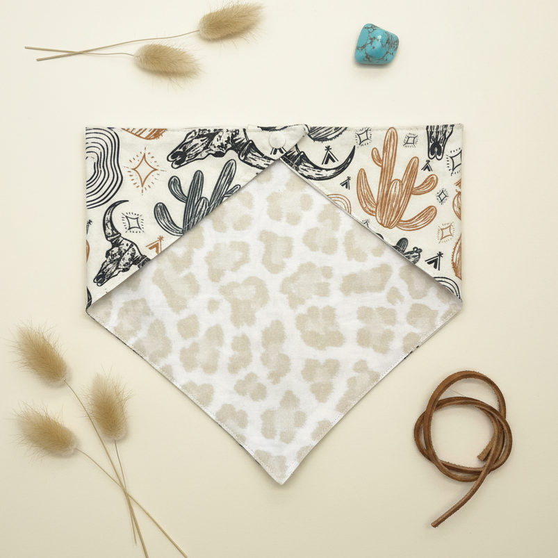 Western Boho Reversible - Leopard Side